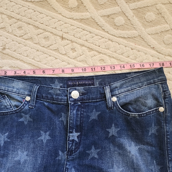 STAR  Patterned Blue Jeans - Picture 5 of 15